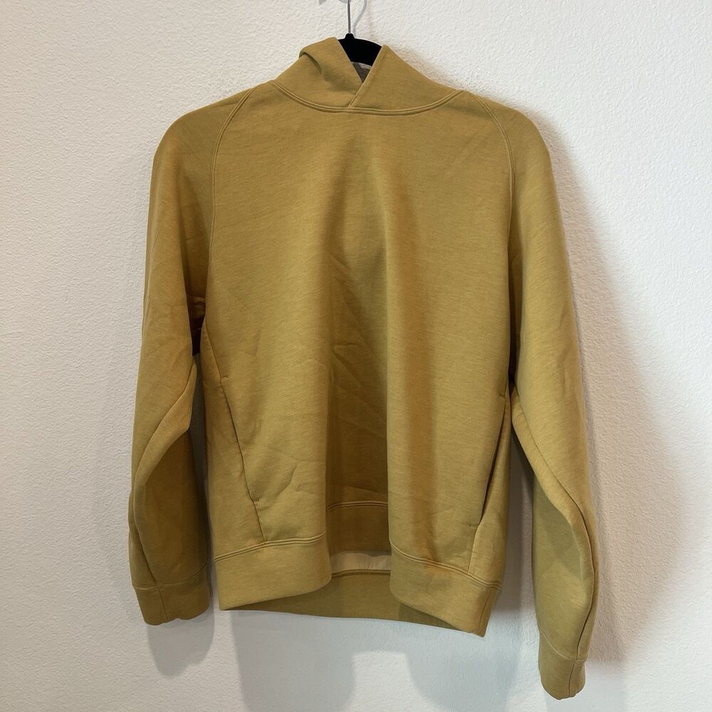 Uniqlo Unisex Stretch Dry Sweat Pullover Hoodie XS Neutral Minimalist Casual - Picture 2 of 7